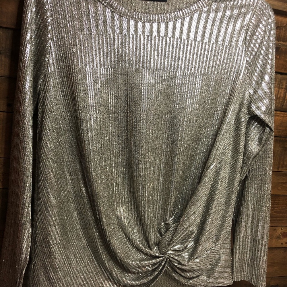 Silver Shiny Long Sleeve